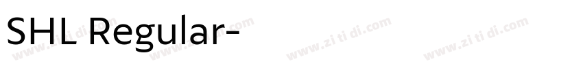 SHL Regular字体转换